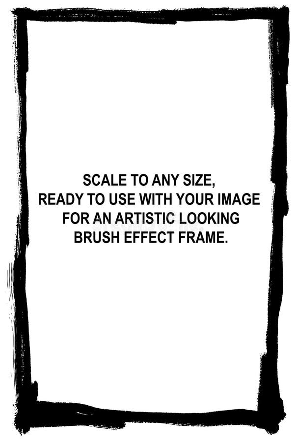 Grunge Art Brush Frame royalty free illustration