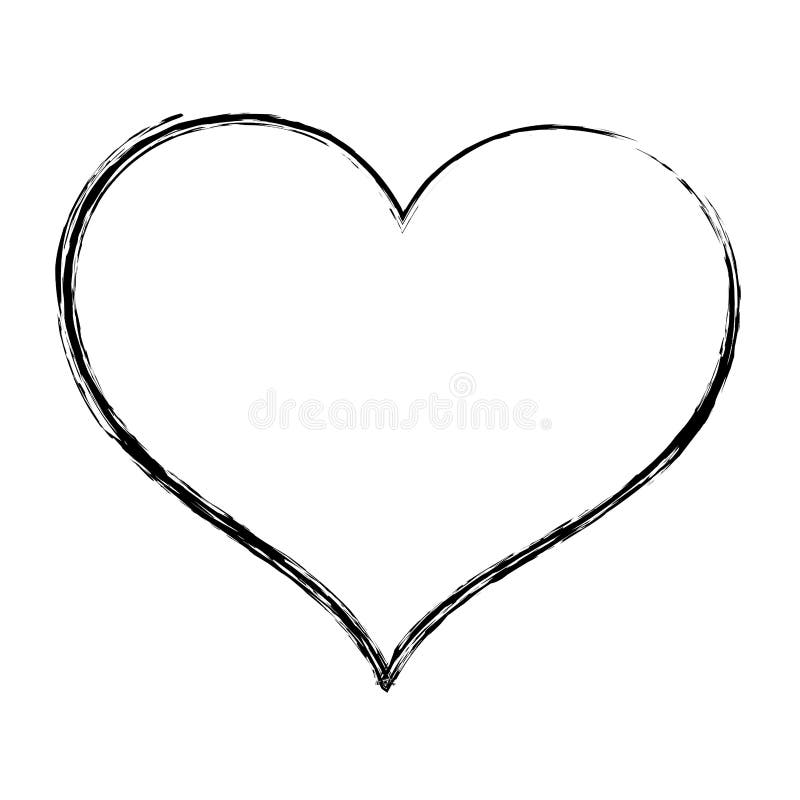 Grunge Art Heart Graphic Shape Design Stock Vector Illustration Of Romantic Heart
