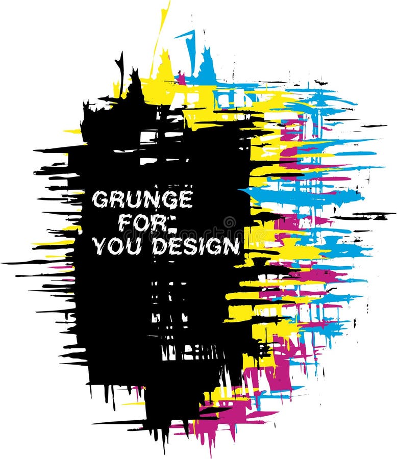 Grunge background as CMYK color vector illustration