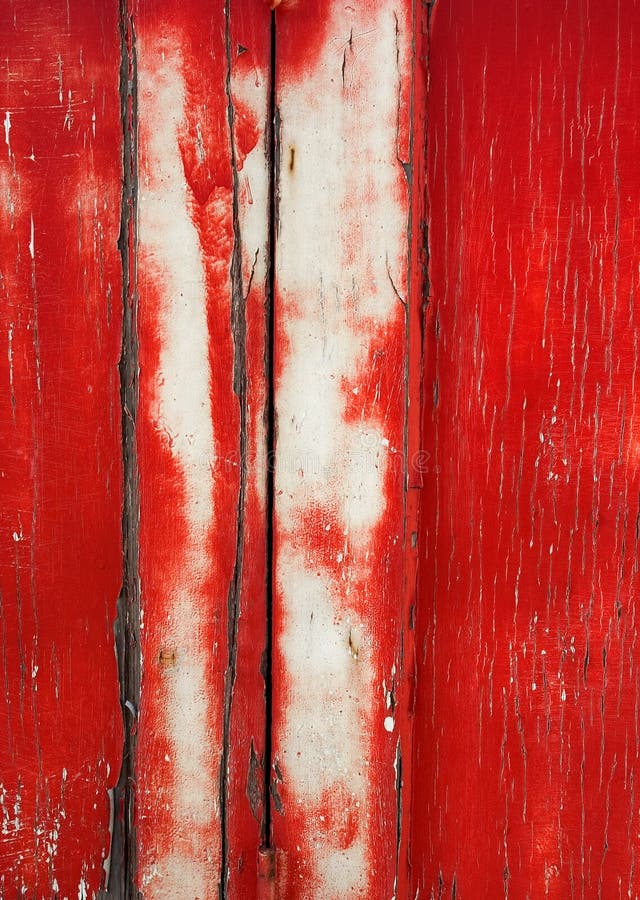 Grunge Background: Cracked Red Door