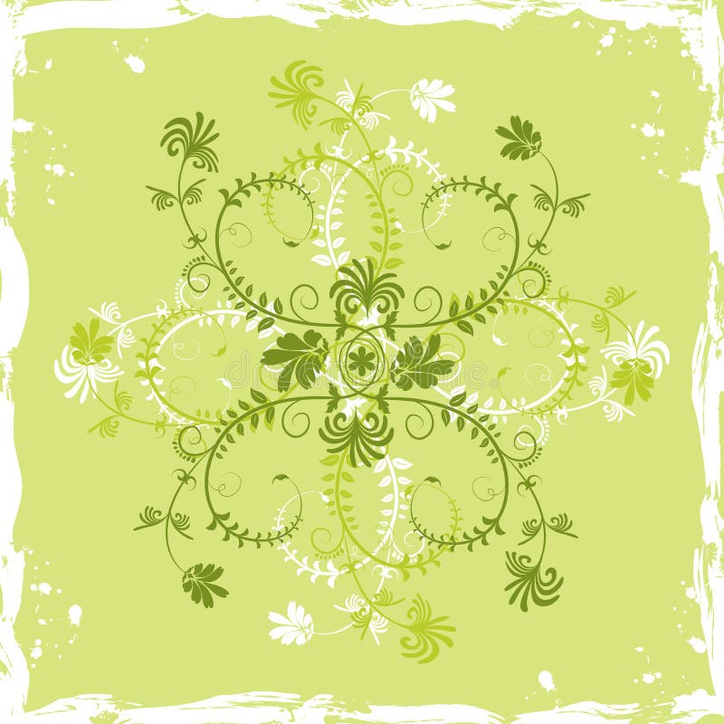 Grunge background flower, elements for design, vector