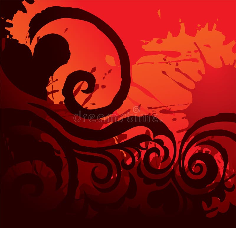 Grunge background with heart stock illustration