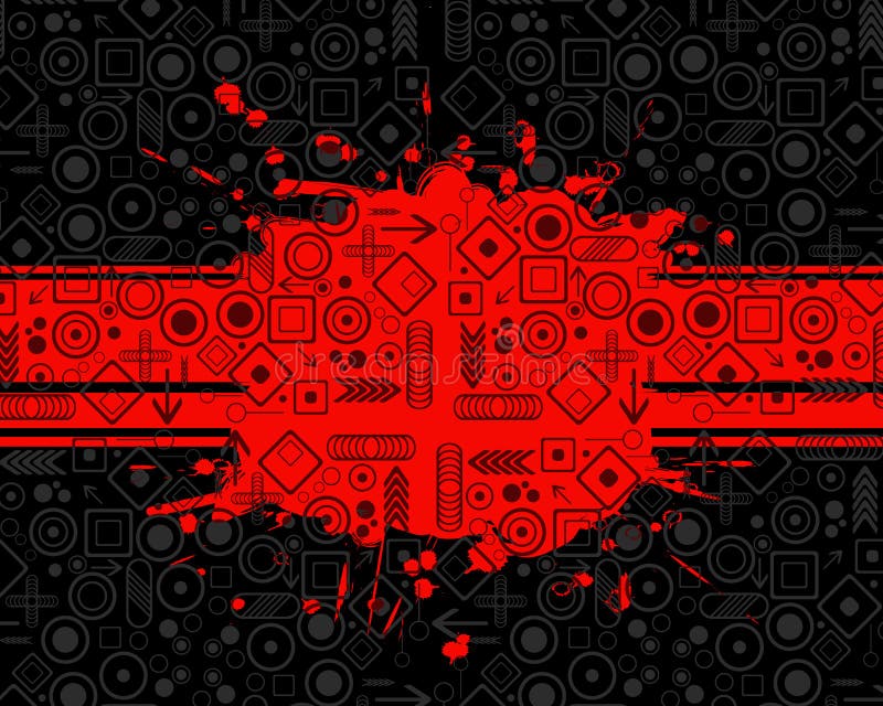 Grunge background with symbols