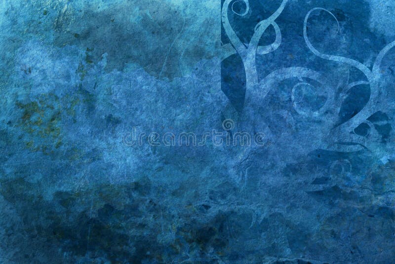 Grunge blue background with space for text