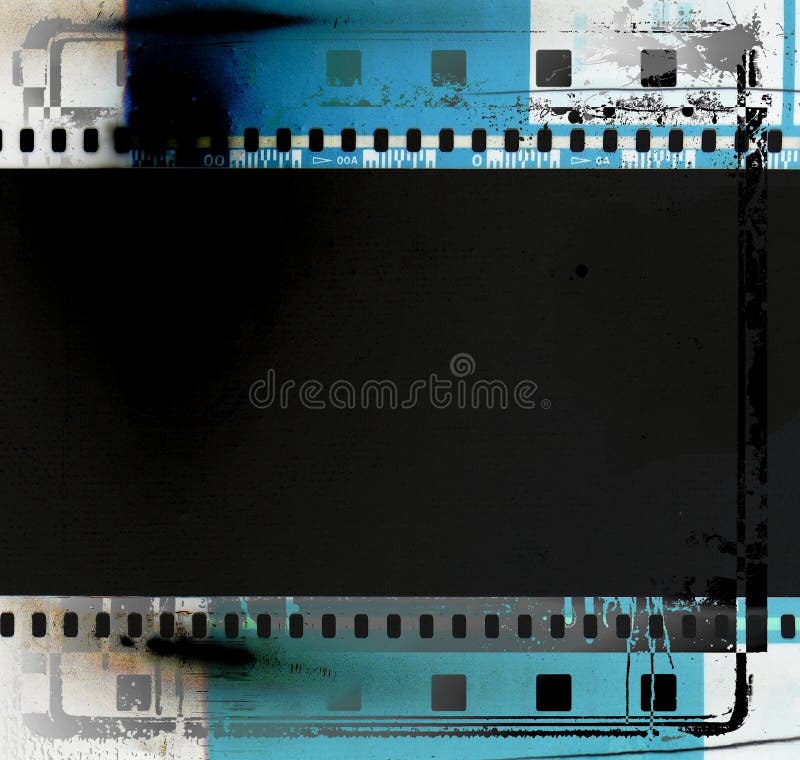 Vintage Blue Film Strip Frame with Black Drop Stock Illustration -  Illustration of movie, blank: 85766151