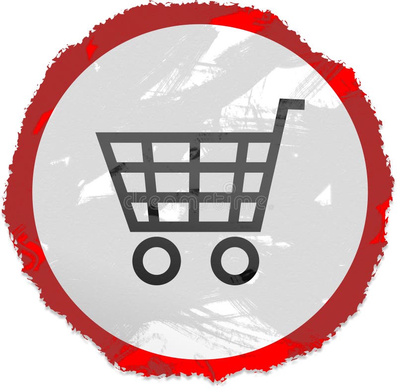 Grunge cart sign stock illustration