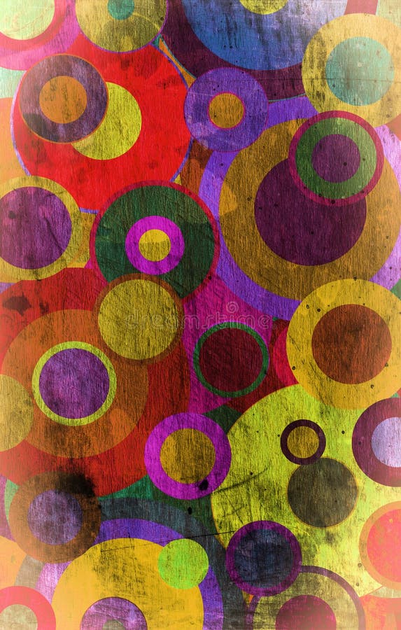 Grunge circles on the wall