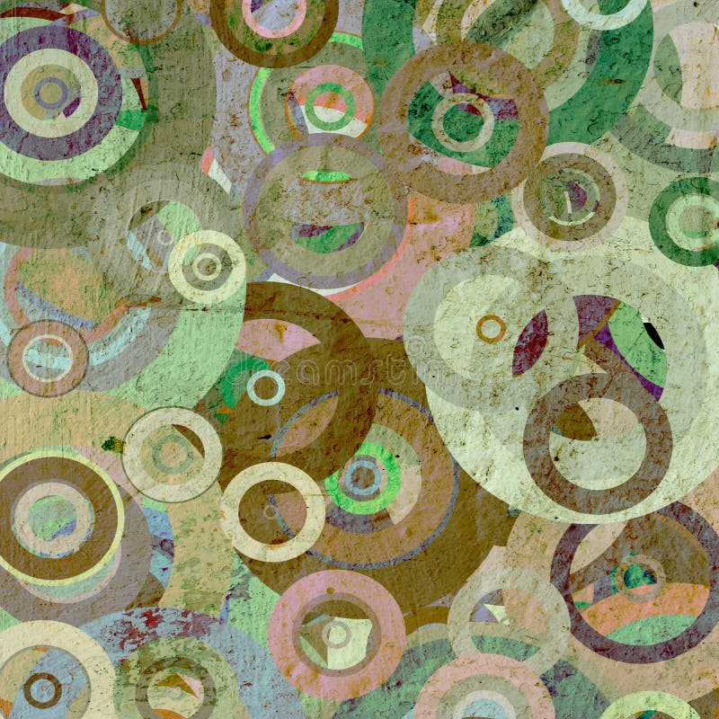 Grunge circles on the wall