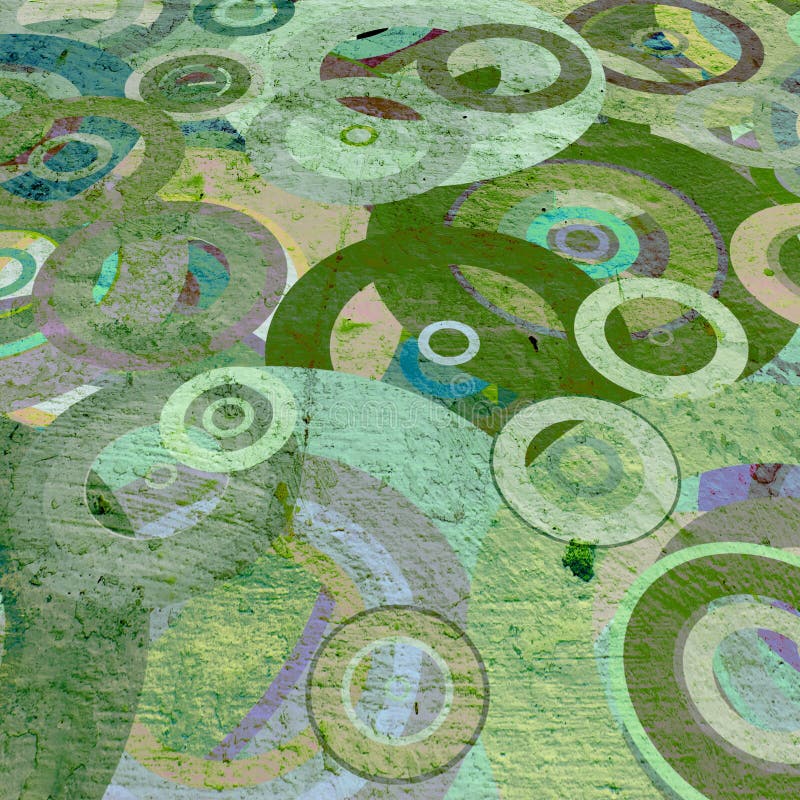 Grunge circles on the wall