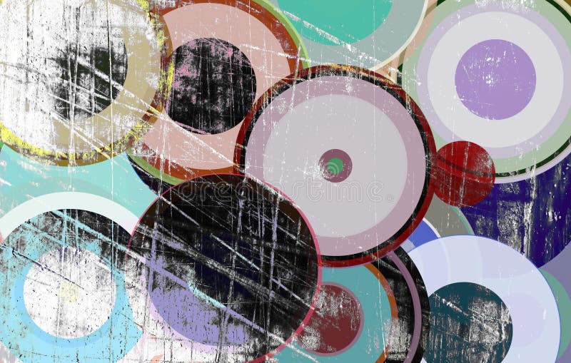 Grunge circles on the wall