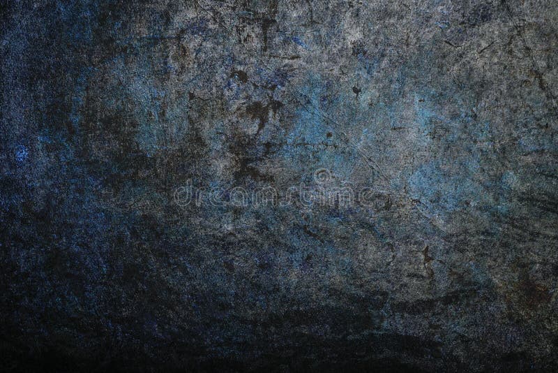 Grunge dark antique dirty blue gray background, wall indigo color. Abstract dark blue paint pattern. Texture stone concrete