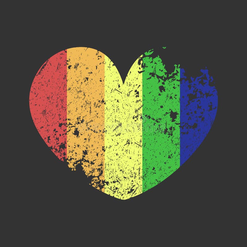 Grunge de vecteur de COEUR de LGBT illustration de vecteur Grunge de vecteur de COEUR de LGBT illustration de vecteur