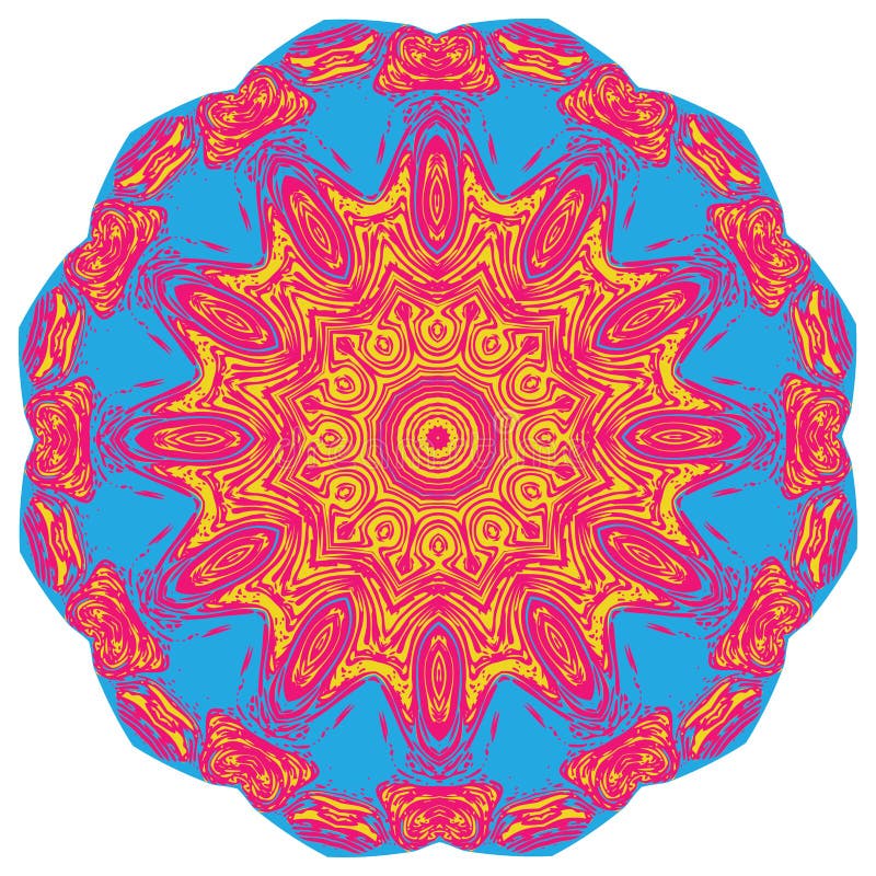 Grunge Decorative Mandala stock illustration. Illustration of islam ...