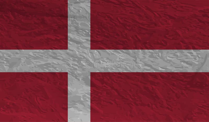 Grunge Denmark Flag Denmark Flag With Waving Grunge Texture Stock Vector Illustration Of Flag