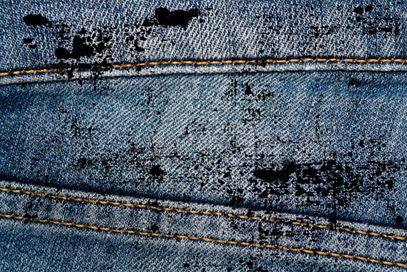 Grunge Dirty Closeup of Obsolete Blue Jeans Laces Denim Texture, Macro ...