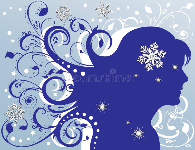 Grunge Female Sparkling Snowflakes Stars