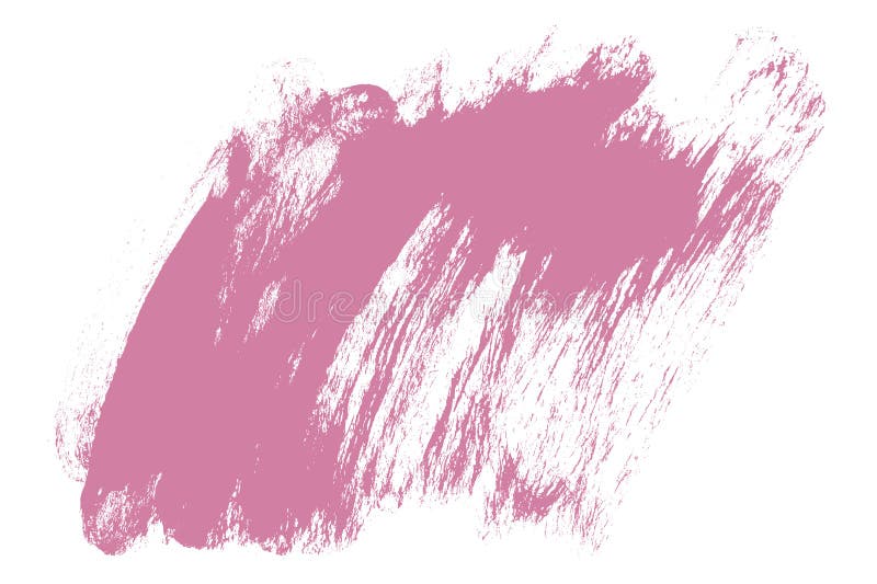 Grunge fett rosa Pinselstrich Stroke isoliert auf weißem Hintergrund. Grainy moderne Lacktextur für Präsentationen vektor abbildung