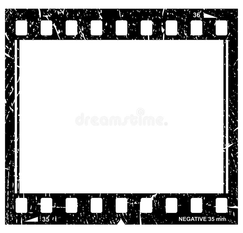 Grunge filmstrip icon stock illustration