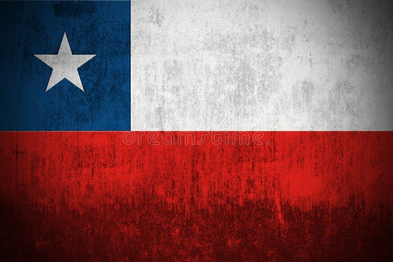 Grunge Flag Of Chile stock illustration
