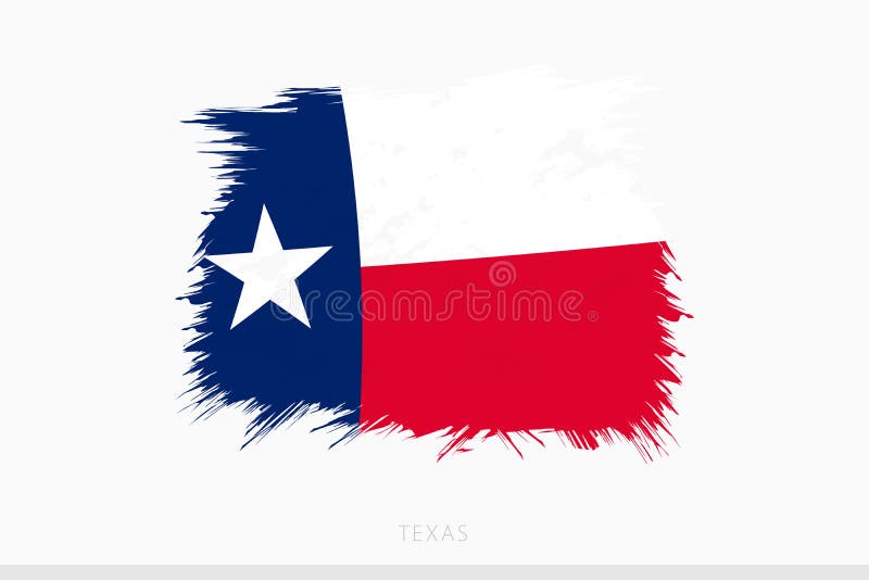 Grunge Flag of Texas, Vector Abstract Grunge Brushed Flag of Texas