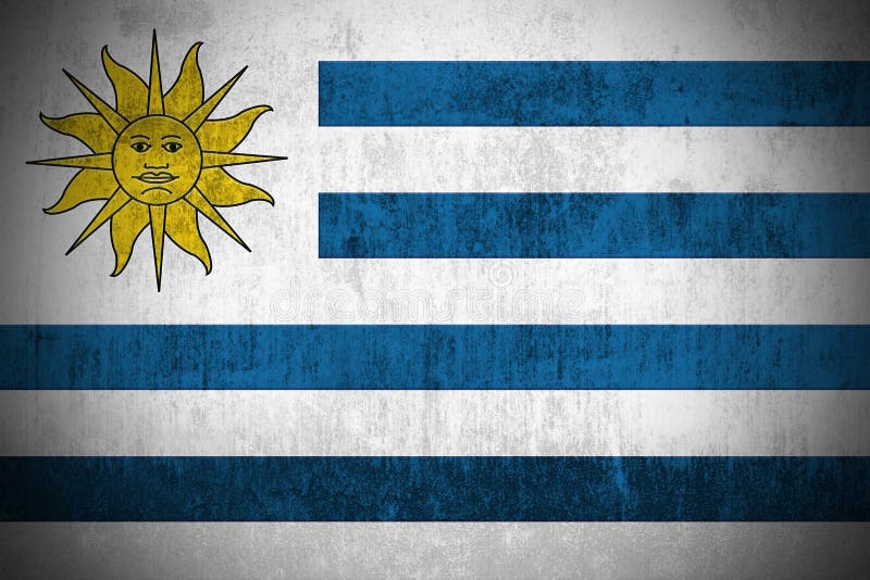 Grunge Flag Of Uruguay