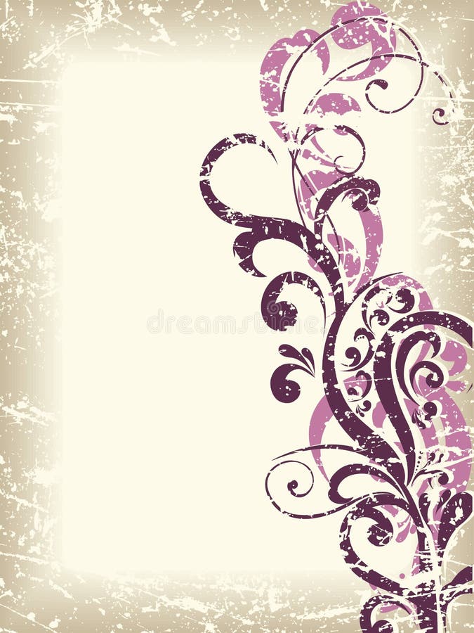 Grunge floral background