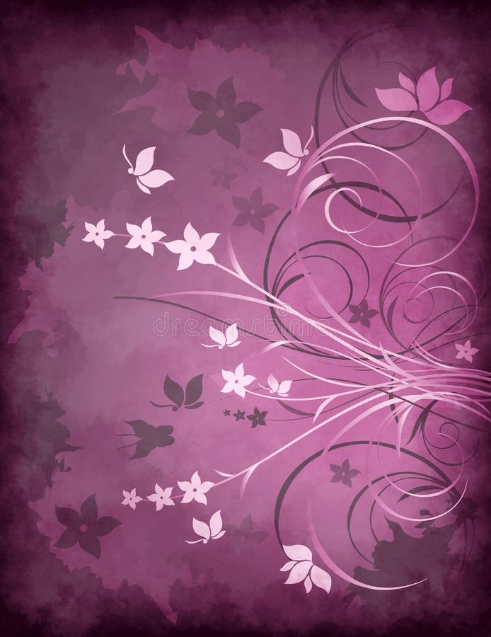 Grunge floral background