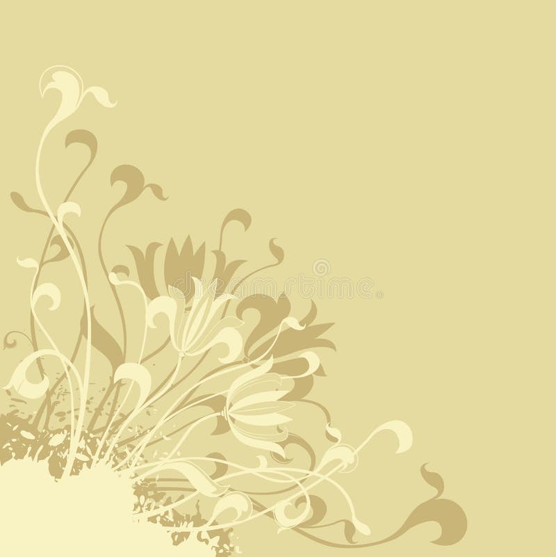 Grunge floral background