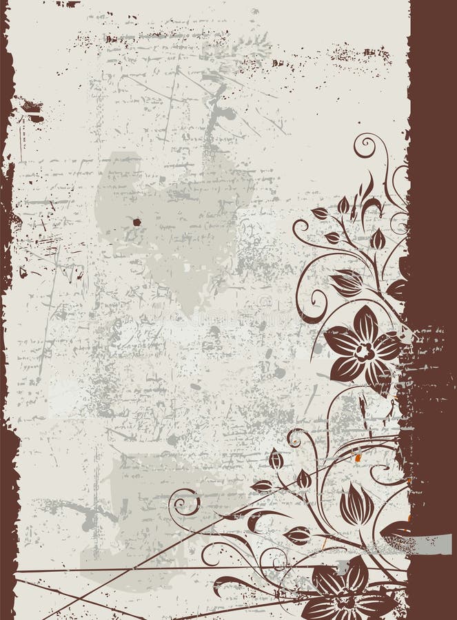 Grunge floral background