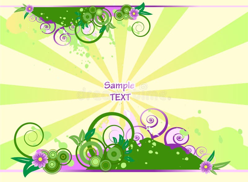 Grunge Floral Background, element for design, vect