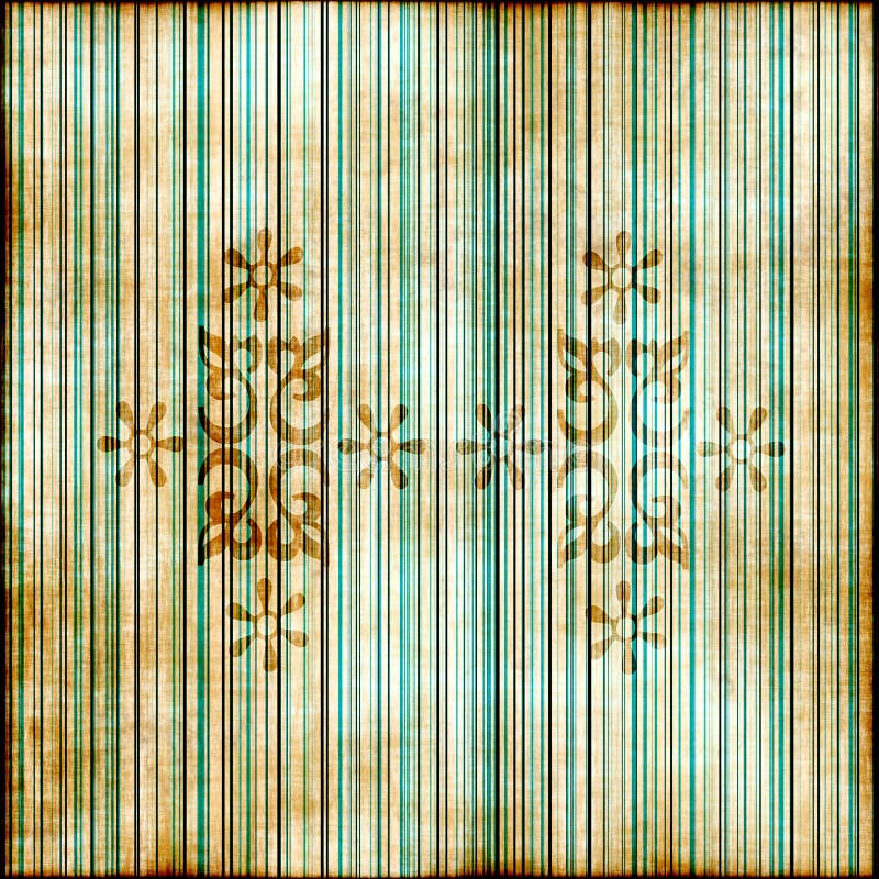 Grunge florale rayée illustration stock Grunge florale rayée illustration stock