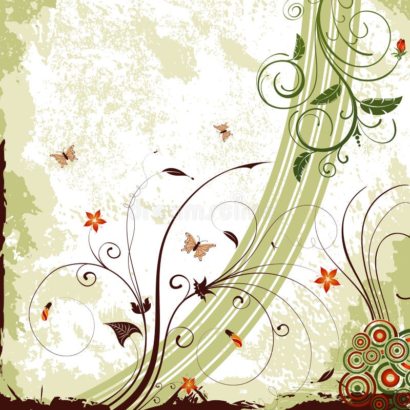 Grunge flower background vector illustration Grunge flower background vector illustration