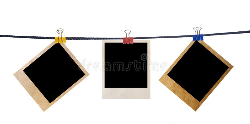 Grunge Fotofeld auf einem Seil lizenzfreie stockfotografie Grunge Fotofeld auf einem Seil lizenzfreie stockfotografie
