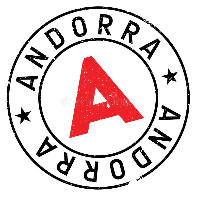 Grunge för Andorra stämpelgummi stock illustrationer