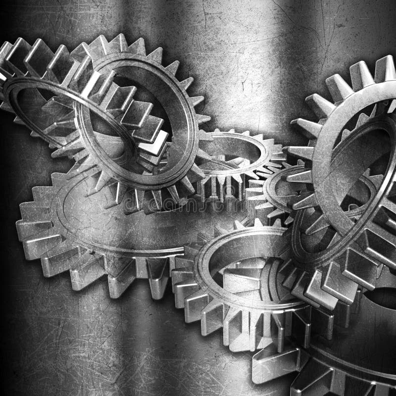 Grunge gears background stock illustration. Illustration of metal 30384247