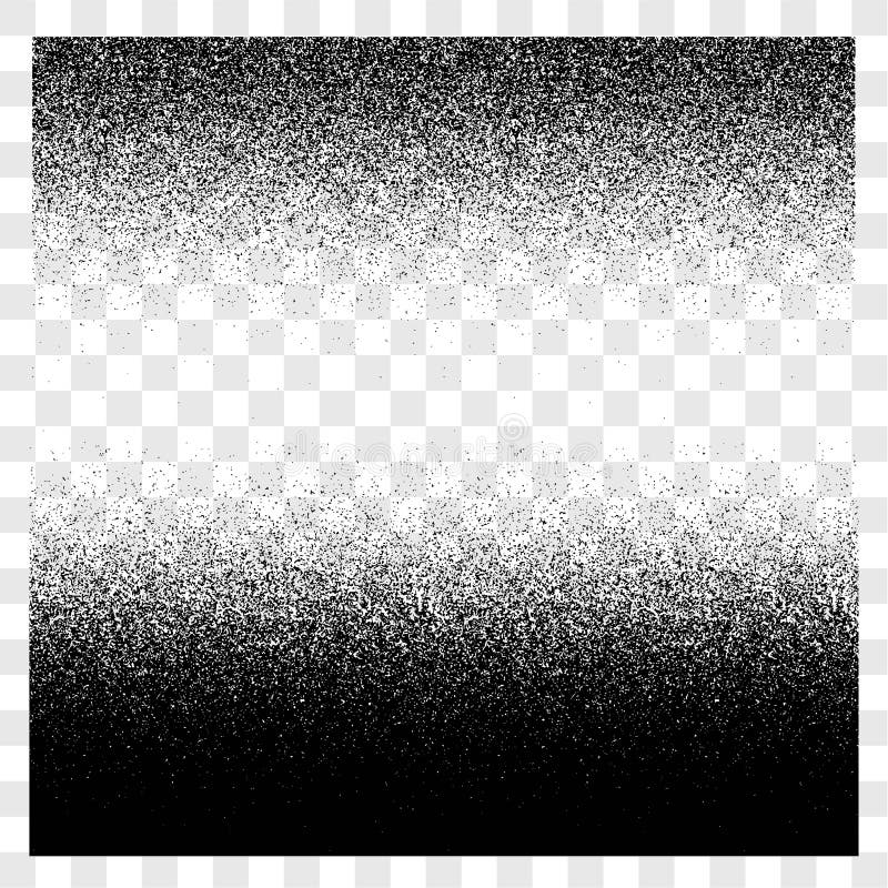 Grunge gradient spray halftone and stipple transparent texture vector set, sand grainy texture background or distress