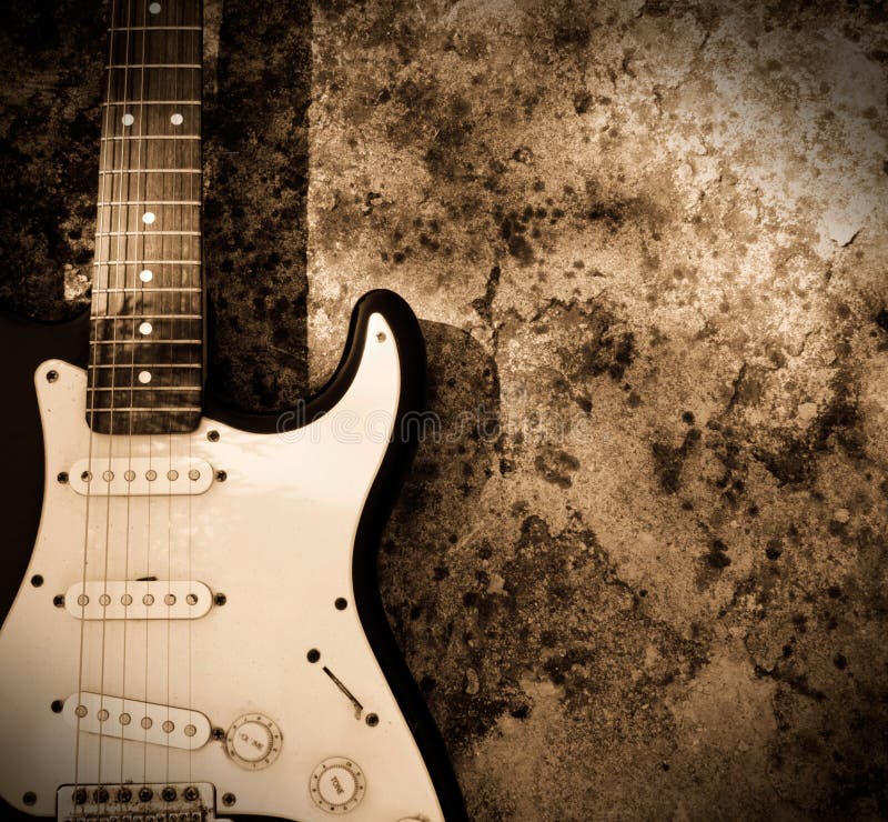 Grunge guitar stock photography