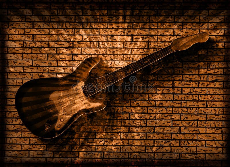 Grunge Guitar stock illustration. Illustration of instrument 4082172