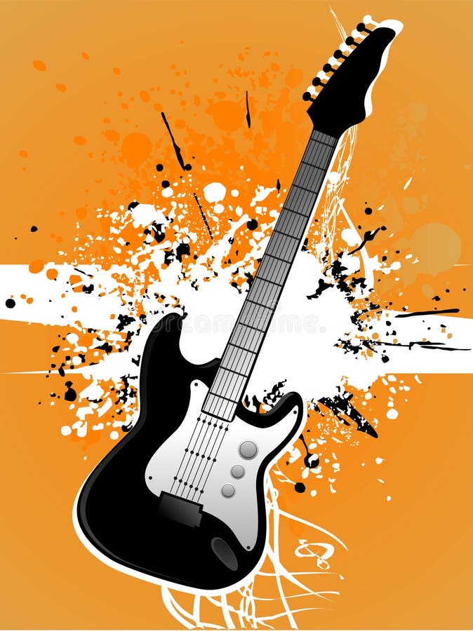 Grunge guitars stock illustration. Illustration of fashion 5462980