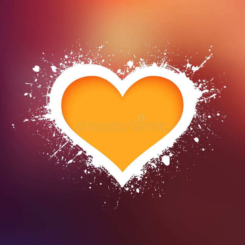 Grunge heart vector background