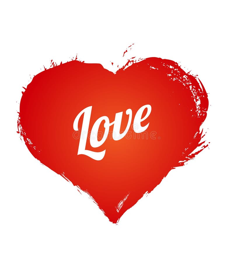 Grunge heart vector illustration