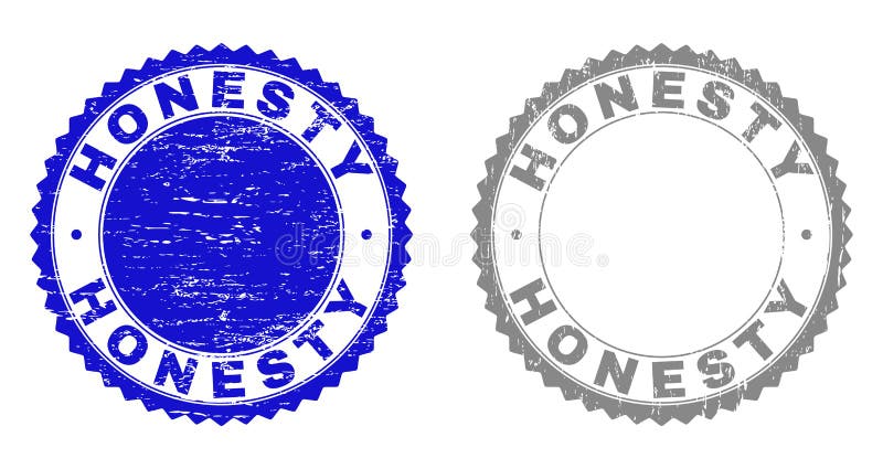 Grunge HONESTY Textured Watermarks stock illustration Grunge HONESTY Textured Watermarks stock illustration