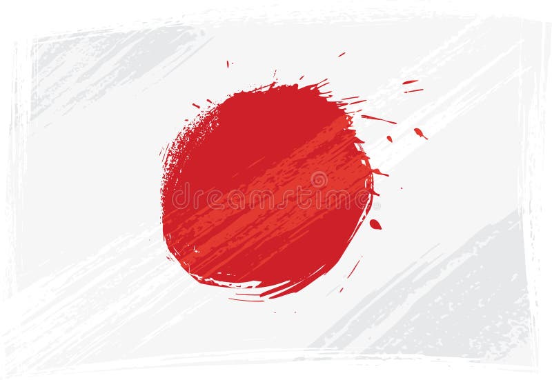 Grunge Japan flag vector illustration