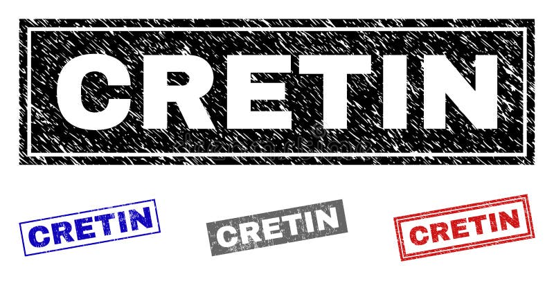 Grunge kretynu prostokąta Textured Watermarks ilustracja wektor