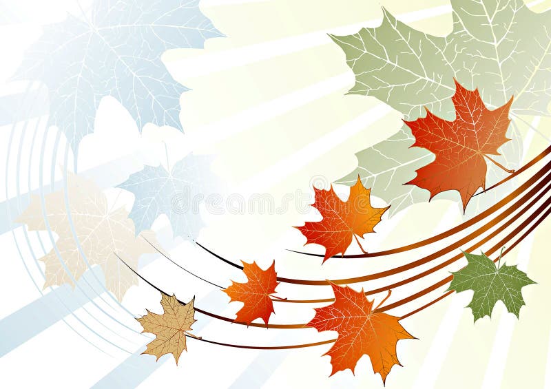 Autumn grunge leaves background-vector sketch of variants with attritions and different color