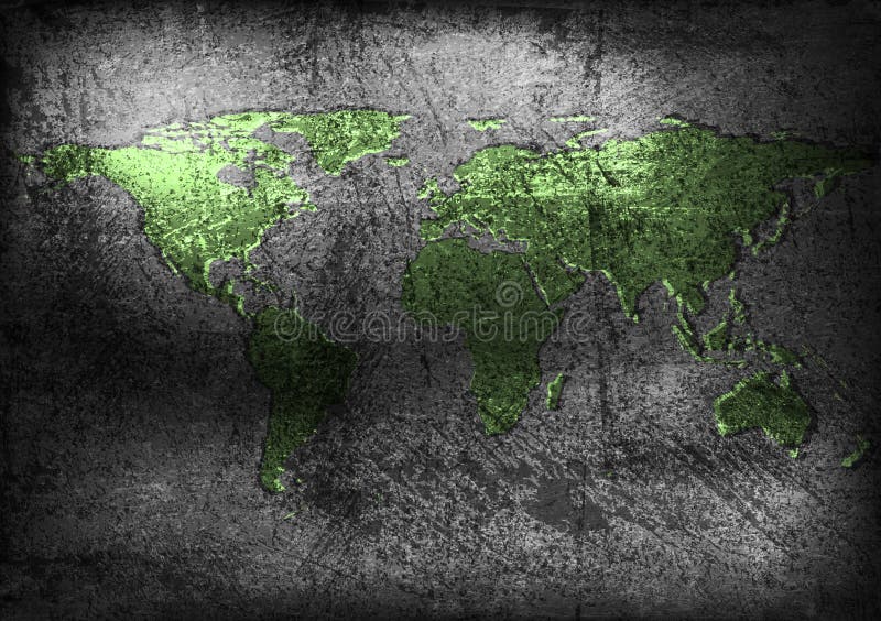 Grunge map on old wall royalty free illustration Grunge map on old wall royalty free illustration