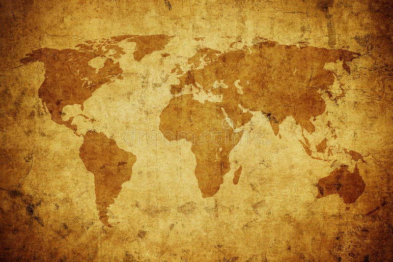 Grunge map of the world royalty free stock photos