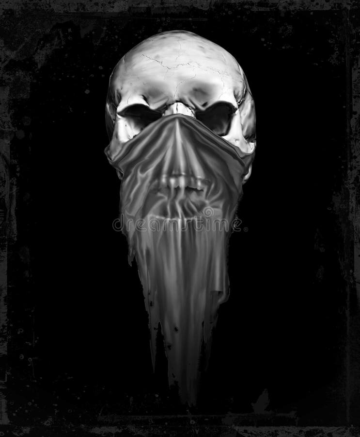 grunge maskerad silverskalle royaltyfri illustrationer grunge maskerad silverskalle royaltyfri illustrationer