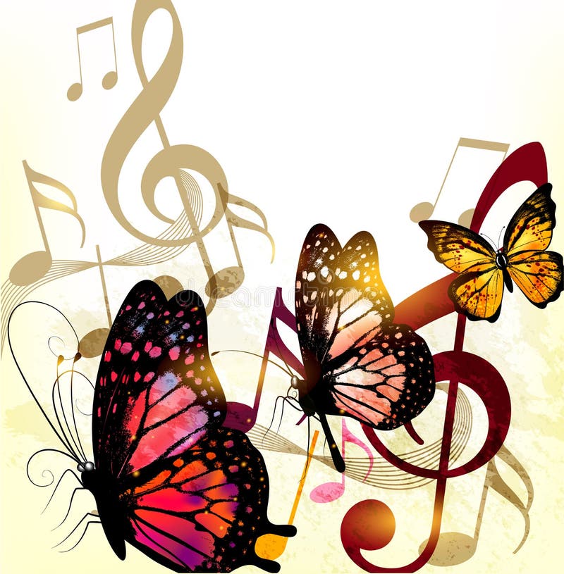 Grunge music romantic background with notes and roses royalty free illustration Grunge music romantic background with notes and roses royalty free illustration