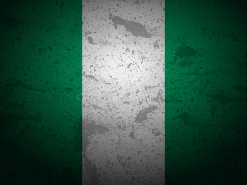 Grunge Nigeria flag stock vector. Illustration of grungy - 215659136